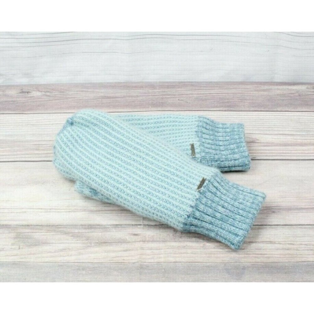LL BEAN Light Blue Winter Fleece Lining Soft Mittens - Picture 8 of 10